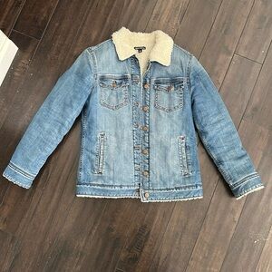 J. Crew Mercantile Sherpa Lined Denim Jacket